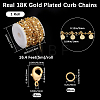 DIY Brass Curb Chains with Flat Round Charms Necklaces/Bracelets Making Kits DIY-BBC0002-37-2
