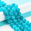 Dyed Natural Malaysia Jade Beads Strands G-G021-02C-02-3