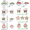 22Pcs 11 Style Christmas Theme Natural Wood Big Pendants WOOD-CA0001-51-2