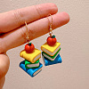 Handmade Polymer Clay & 304 Stainless Steel Dangle Earrings WG8A15F-01-2