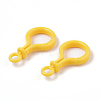 Opaque Solid Color Bulb Shaped Plastic Push Gate Snap Keychain Clasp Findings KY-T021-01K-3