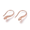Brass Earring Hooks KK-H102-09RG-1