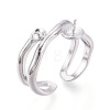Brass Cuff Ring Settings KK-T076-58P-1