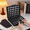 Rectangle Black Aluminum Alloy Organizer Handled Boxes CON-WH0089-254B-3
