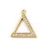 Rack Plating Brass Micro Pave Cubic Zirconia Pendant KK-H449-76G-06-1
