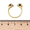 Christmas Brass Enamel Cuff Rings for Women RJEW-L336-04G-01-5