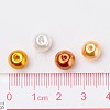 Caramel Mix Pearlized Glass Pearl Beads HY-X006-8mm-02-4