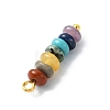 7 Chakra Gemstone Beaded Pendants PALLOY-JF02527-02-4