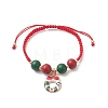 Christmas Themed Alloy Enamel Charm Bracelet BJEW-JB09928-2