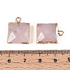 Natural Rose Quartz Faceted Pendants G-T139-95D-3