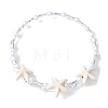 Synthetic Turquoise Beaded Bangles BJEW-JB11588-02-2
