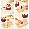 Brass Wax Seal Stamp with Rosewood Handle AJEW-WH0412-0261-3
