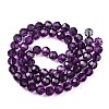 Baking Paint Transparent Glass Beads Strands X-DGLA-A035-T8mm-A09-3