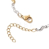 304 Stainless Steel Scalloped Bar Chain Bracelets for Women BJEW-JB13514-4
