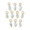 Brass Glass Charms PALLOY-JF05889-1