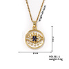 Fashionable Eye Brass Pendant Necklace OW4305-1-1