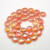 Faceted Electroplate Crystal Glass Oval Beads Strands X-EGLA-F059B-07-2