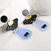 Planet Acrylic Dangle Stud Earrings FS-WG67A2D-02-1
