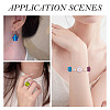 10Pcs Transparent Handmade Bumpy Lampwork Beads LAMP-TADJ0001-48C-7