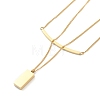 304 Stainless Steel Pendant Necklaces for Valentine's Day NJEW-K118-24G-2