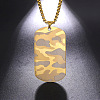 304 Stainless Steel Dog Tag Military Pendant Necklaces for Men WG22BD4-02-2