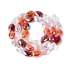 Electroplate Imitation Jade & Opaque & Transparent Glass Beads Strands EGLA-Q135-8x11MM-01A-3
