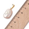 Natural Baroque Keshi Pearl Pendants PALLOY-JF05218-01-4