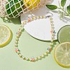Fruit Polymer Clay & Glass Seed & Acrylic Pearl Beaded Necklace NJEW-JN04582-03-2
