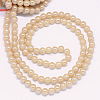 Electroplate Glass Beads Strands GLAA-G051-6mm-B02-2