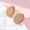 Brass Stud Earrings EJEW-D288-06G-5