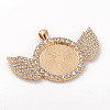 Alloy Pendant Cabochon Setting LS-ALRI-WH0005-11KCG-1