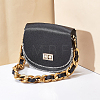 Zinc Alloy Curban Chain & PU Leather Bag Straps FIND-WH0143-52G-5
