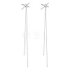 Alloy & Rhinestone Tassel Stud Earrings WG71275-01-5
