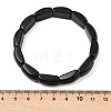Natural Obsidian Bead Stretch Bracelets for Women Men BJEW-C097-02A-19-2