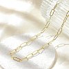 Brass Paperclip Chain Necklaces NJEW-A042-17G-04-1