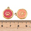 304 Stainless Steel Enamel Pendants STAS-P425-01G-13-3