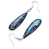 1 Pair Rack Plating Brass Natural Paua Shell Dangle Earrings EJEW-TA0001-86-2