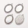 Zinc Alloy Pendant Settings for Cabochon & Rhinestone PALLOY-A15257-AS-FF-1