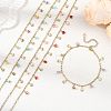 Ocean Natural Shell Chip and 304 Stainless Steel Shell Shape Tassel Paperclip Chain Necklaces for Women AJEW-AN00810-1