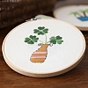 DIY Flat Round Embroidery Kits PW-WG43099-05-1