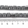 Electroplated Natural Lava Rock Beads Strands G-A251-A01-01B-4