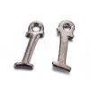 Gunmetal Plated Alloy Letter Pendants LS-PALLOY-J718-01B-I-1