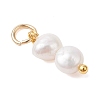 3Pcs Natural Cultured Freshwater Pearl Potato Pendants PALLOY-JF05105-5