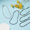 Natural Gemstone & Synthetic Hematite Nugget Beaded Necklace with 304 Stainless Steel Clasp for Women NJEW-JN04115-2