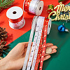 3 Rolls 10M  5 Colors Hot Stamping Christmas Polyester Ribbons Set OCOR-TA0002-13-6
