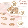 18Pcs 6 Styles Alloy Crystal Rhinestone Links Connector Charms ALRI-YW0001-40-5