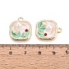 Alloy Enamel Pendants ENAM-N069-17KCG-02-3
