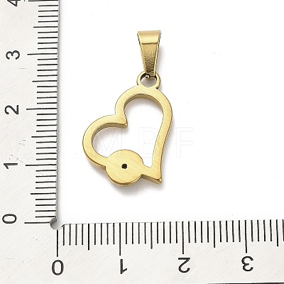 304 Stainless Steel Pendants STAS-Q343-04A-G-1