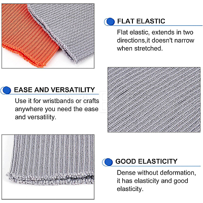 Fingerinspire 10Pcs 5 Colors Ribbing Pattern Polyester Oversleeves FIND-FG0001-66-1