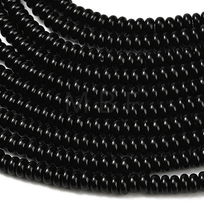 Natural Black Onyx Beads Strands G-L635-A01-4x2mm-01-1